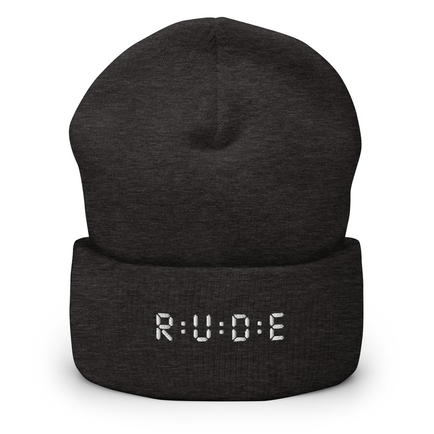 Cuffed Beanie hat. (with WHITE EMBROIDERED logo. Available in 8 colours