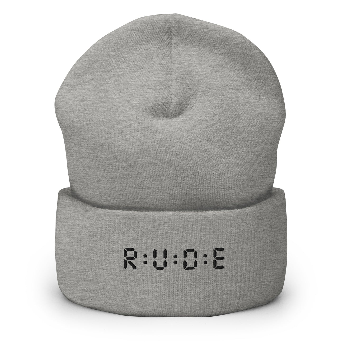 Cuffed Beanie hat. (with WHITE EMBROIDERED logo. Available in 8 colours