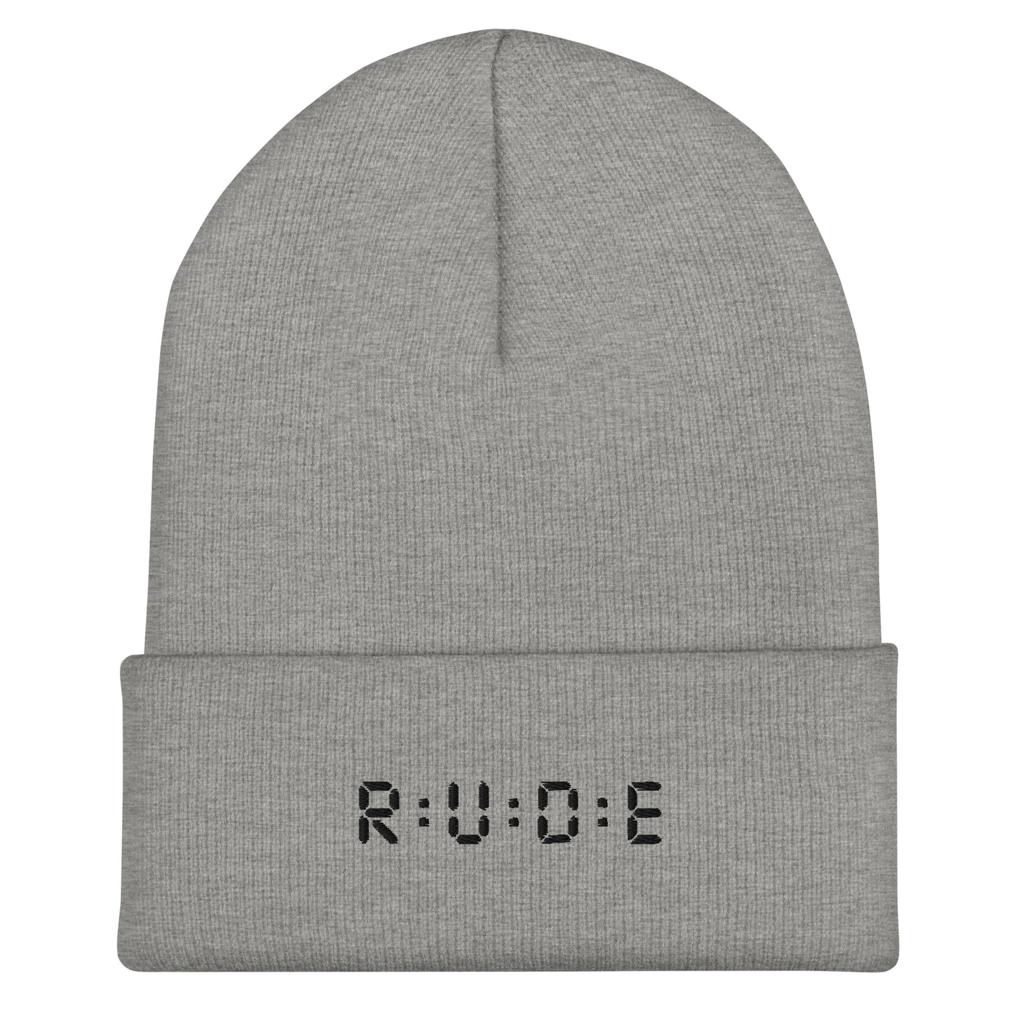 Cuffed Beanie hat. (with WHITE EMBROIDERED logo. Available in 8 colours