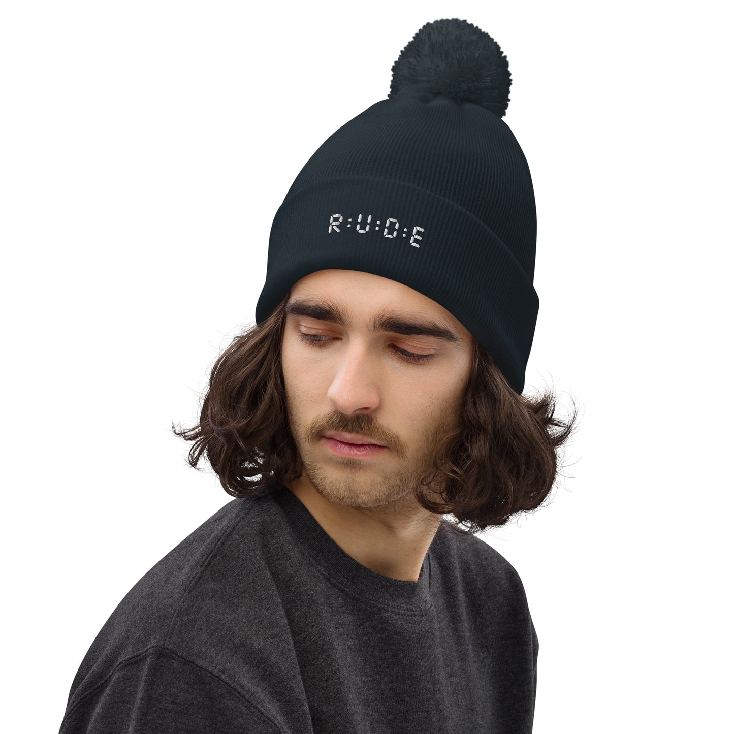 One size, Pom Pom Beanie (with EMBROIDERED logo. Available in 6 colours