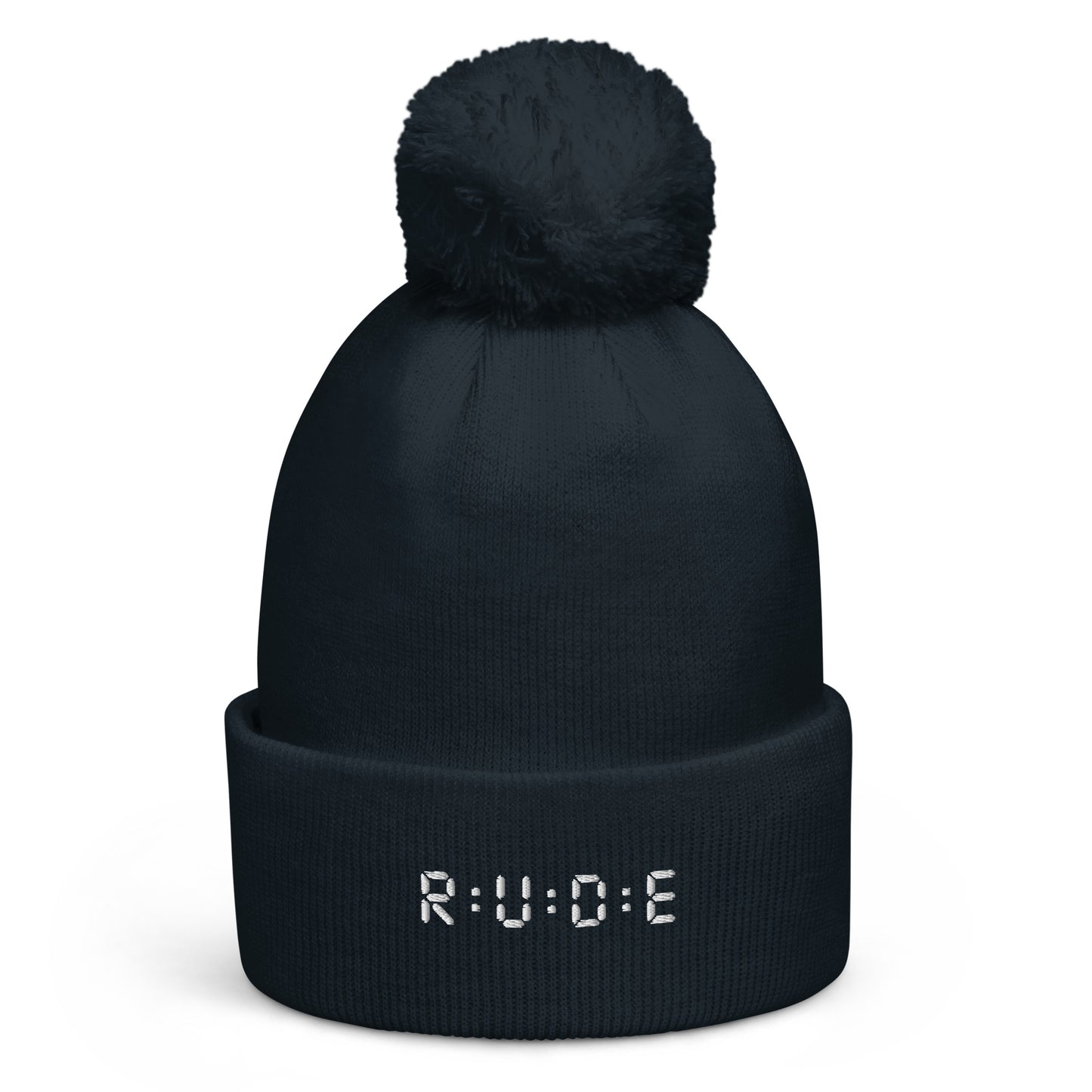 One size, Pom Pom Beanie (with EMBROIDERED logo. Available in 6 colours