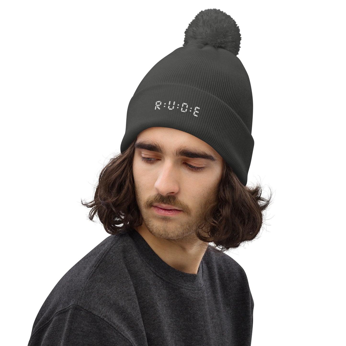 One size, Pom Pom Beanie (with EMBROIDERED logo. Available in 6 colours