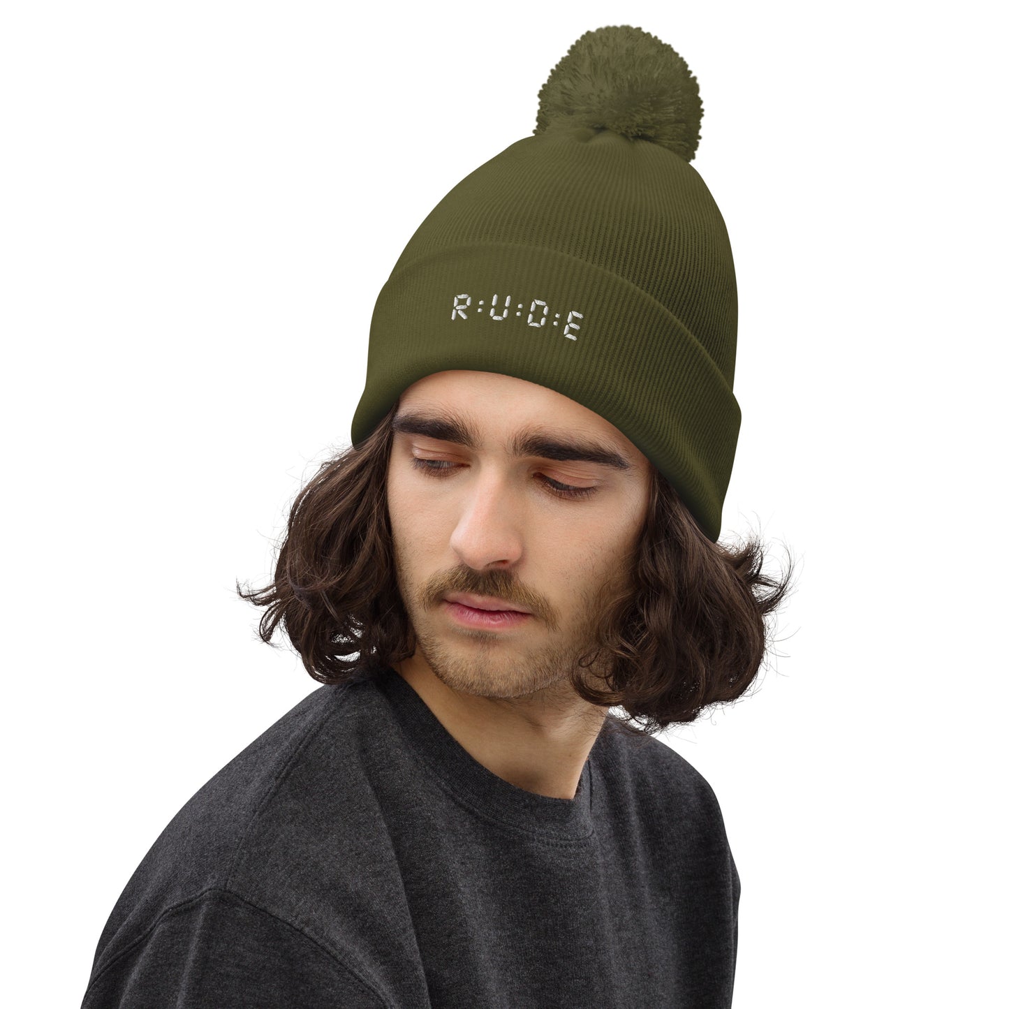 One size, Pom Pom Beanie (with EMBROIDERED logo. Available in 6 colours