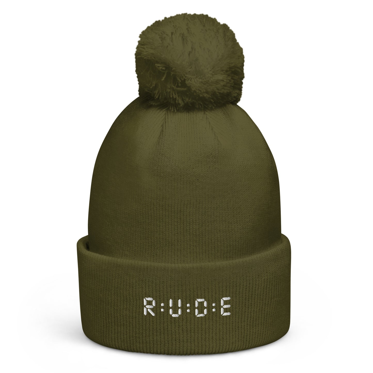One size, Pom Pom Beanie (with EMBROIDERED logo. Available in 6 colours