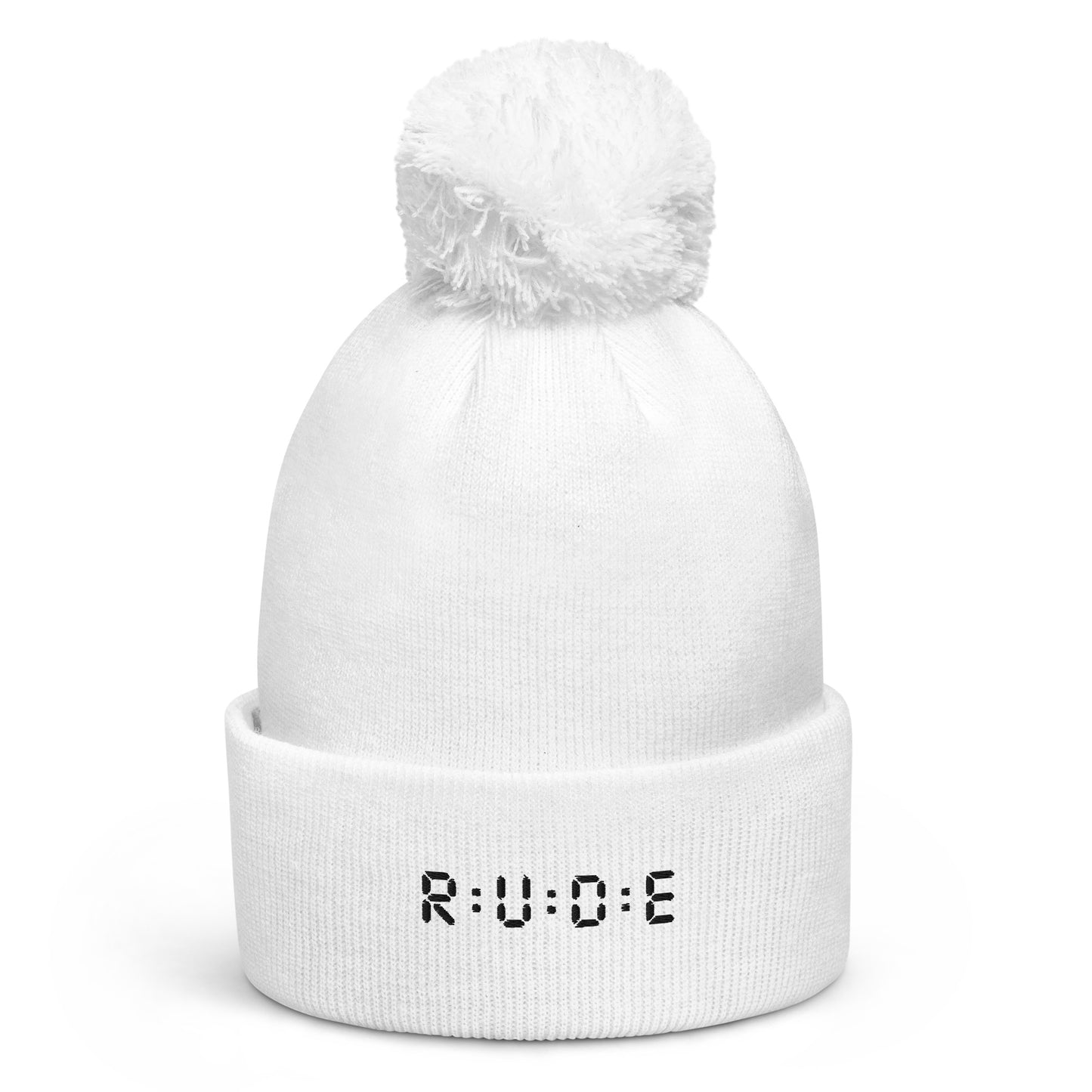 One size, Pom Pom Beanie (with EMBROIDERED logo. Available in 6 colours