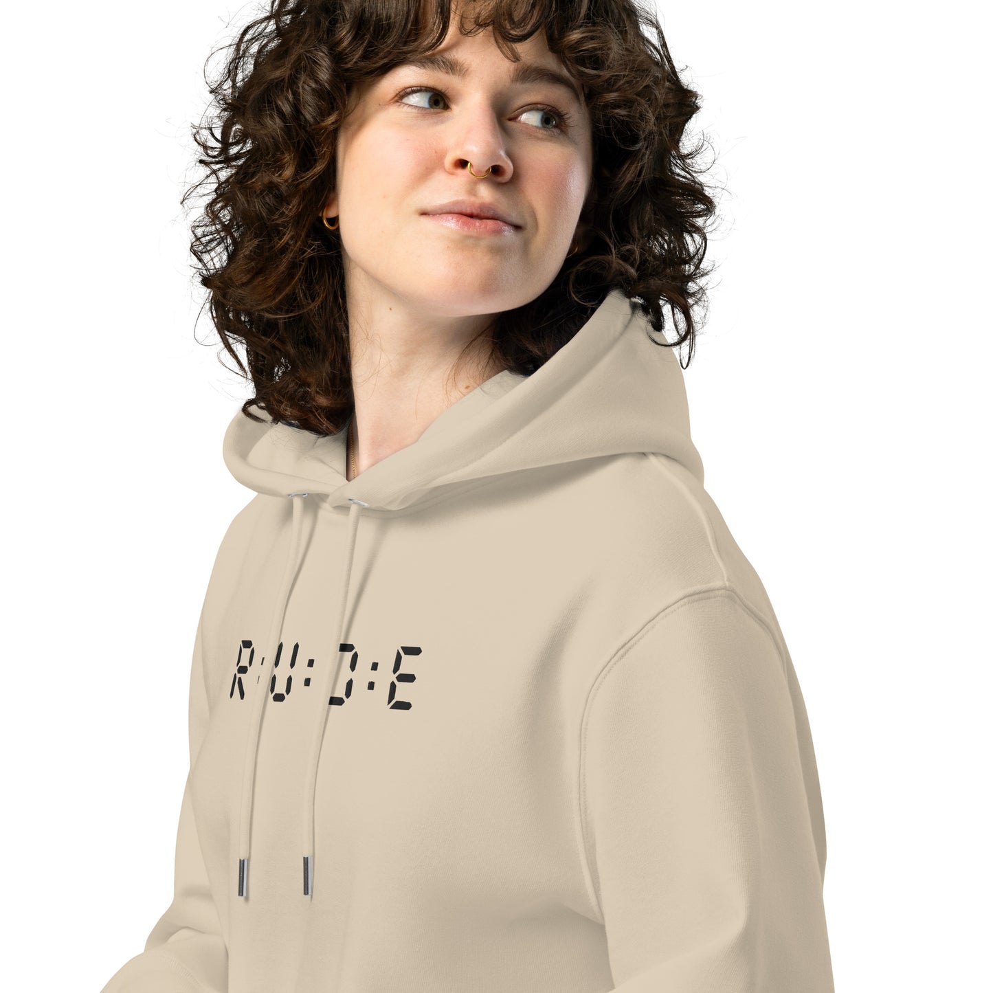 350gsm luxury cosy eco hoodie (with EMBROIDERED Black logo detail to front and printed logo to back). 85% COTTON, available in 3 colours.