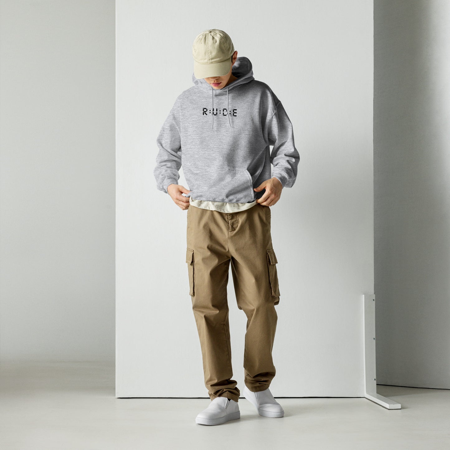 271gms blend Hoodie with drawcord (with PRINTED white logo detail to front and back) 50% COTTON 50% polyester. Available in 4 colours.