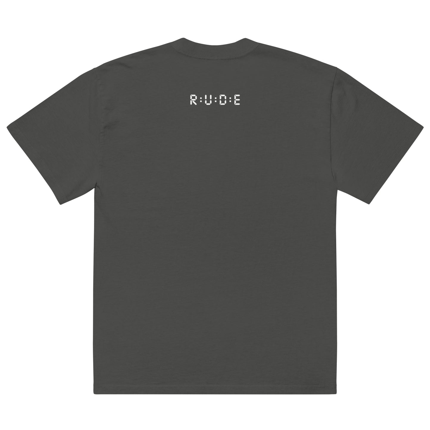 Unisex Oversized Faded T-Shirt faded coal. Washed Streetwear Tee | Rude Attire