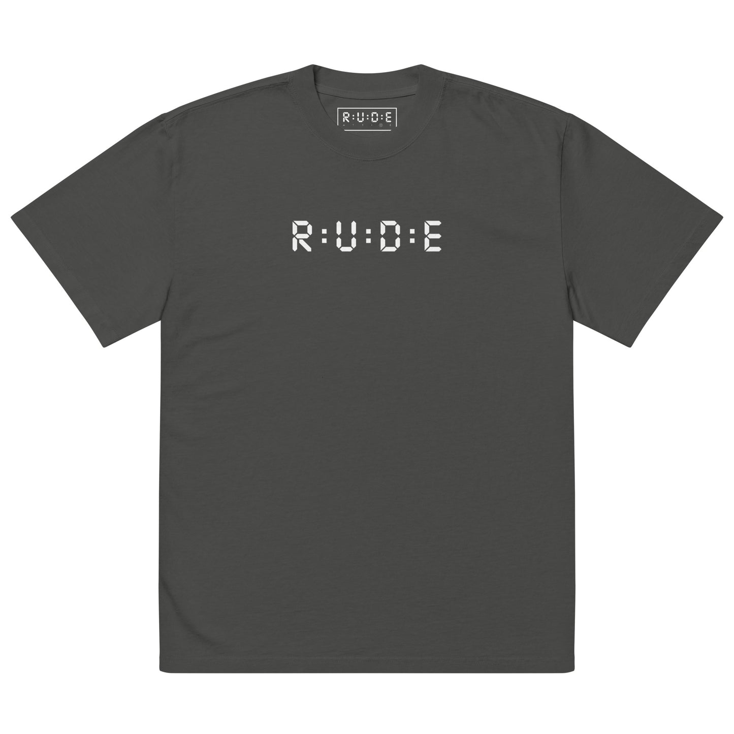 Unisex Oversized Faded T-Shirt faded coal. Washed Streetwear Tee | Rude Attire