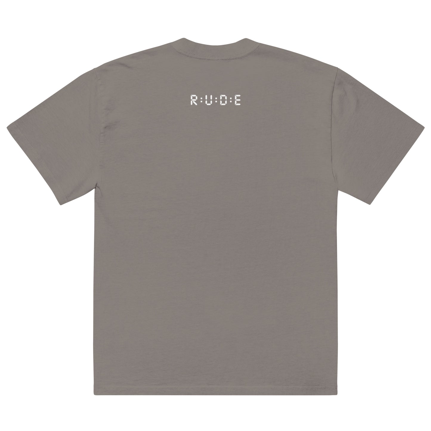 Unisex Oversized Faded T-Shirt faded grey. Washed Streetwear Tee | Rude Attire