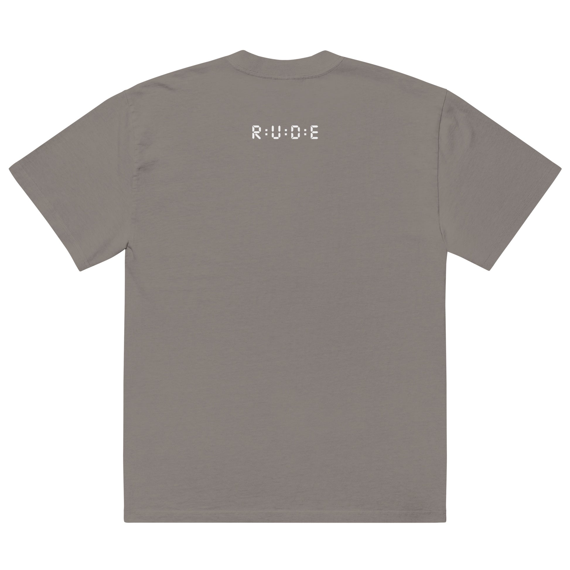 Unisex Oversized Faded T-Shirt faded grey. Washed Streetwear Tee | Rude Attire