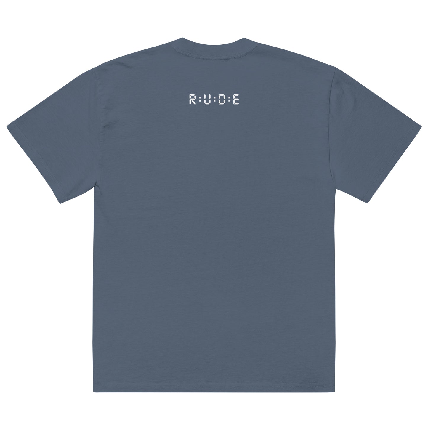 Unisex Oversized Faded T-Shirt faded indigo. Washed Streetwear Tee | Rude Attire