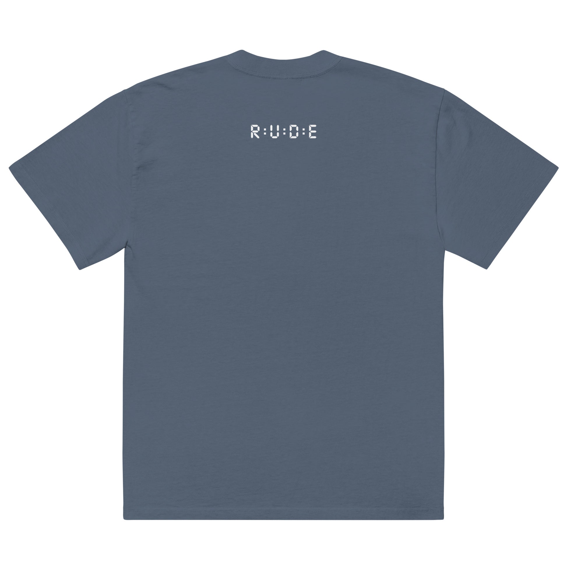 Unisex Oversized Faded T-Shirt faded indigo. Washed Streetwear Tee | Rude Attire