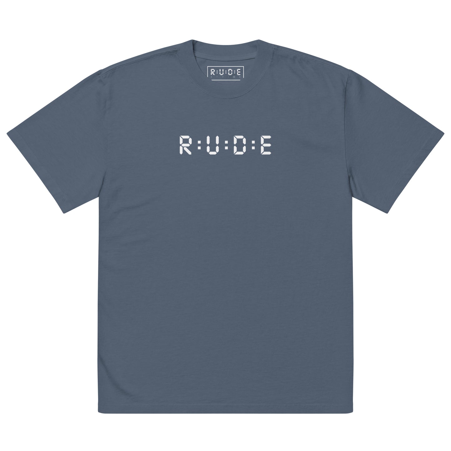 Unisex Oversized Faded T-Shirt faded indigo. Washed Streetwear Tee | Rude Attire