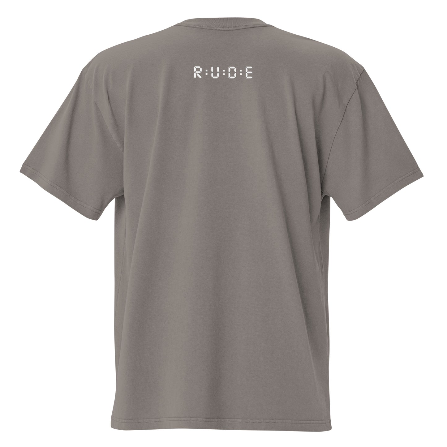 Unisex Oversized Faded T-Shirt faded grey. Washed Streetwear Tee | Rude Attire
