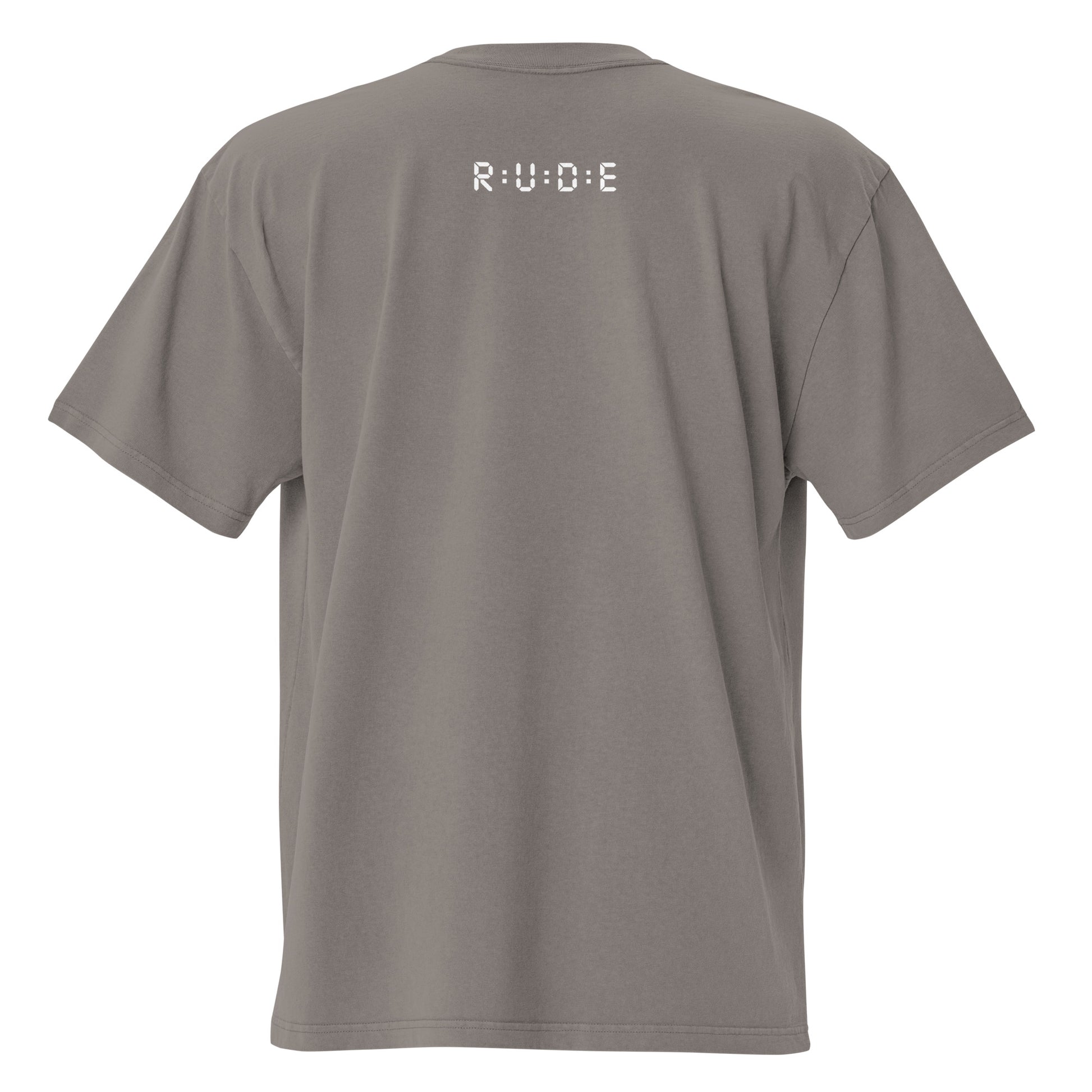 Unisex Oversized Faded T-Shirt faded grey. Washed Streetwear Tee | Rude Attire