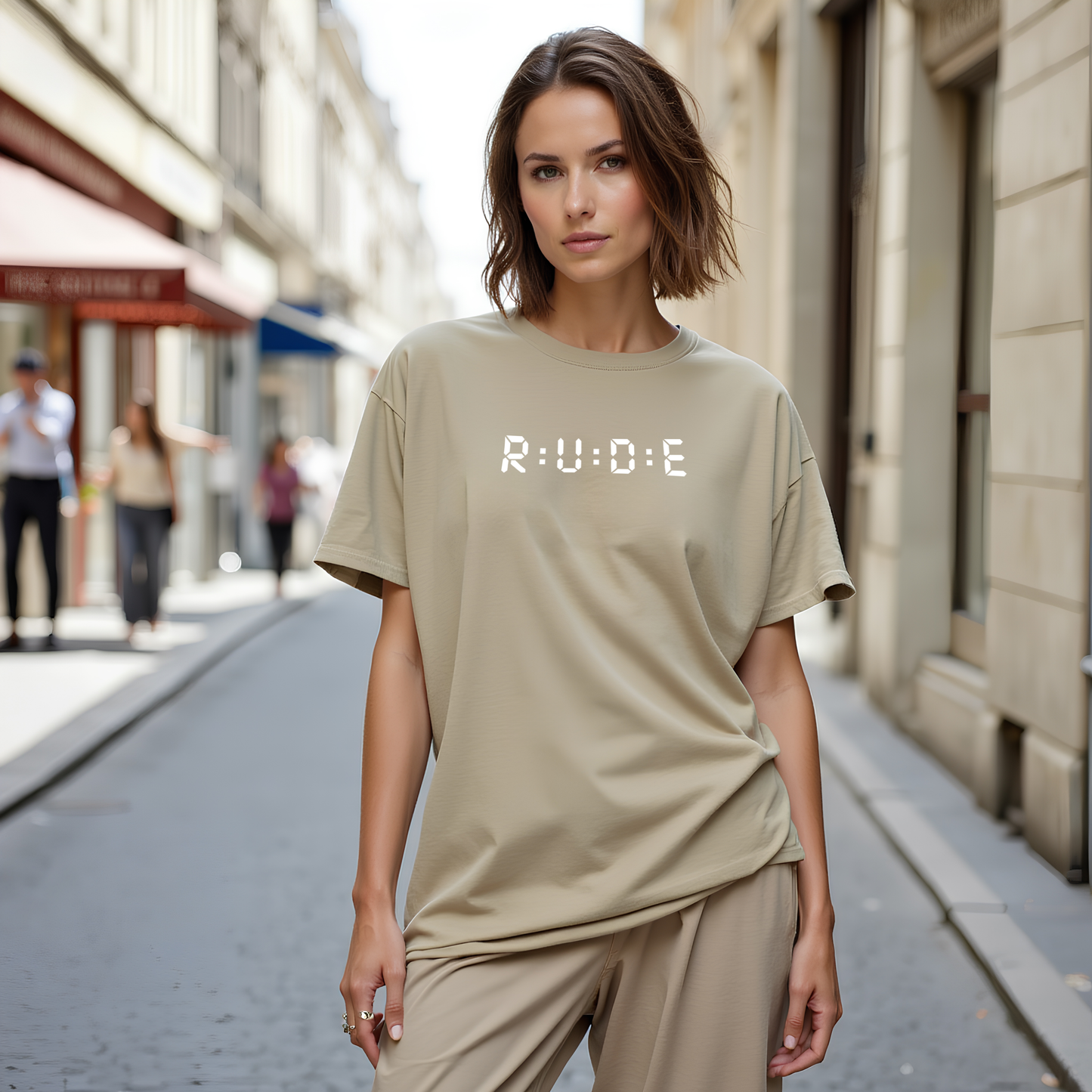Oversized faded T-shirt in 4 colours with printed logo to front and back. 100% carded cotton. 240 gsm