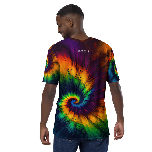 Men's Tropical Print Recycled Crew Neck Regular fit T-Shirt - a good match with Tropical Print Swim Trunks