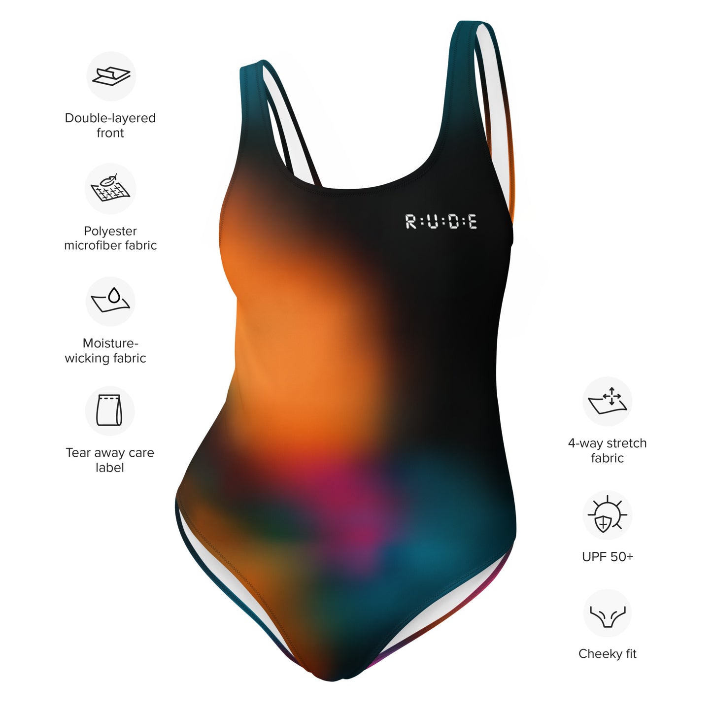 Active One-Piece Swimsuit (Solar print)