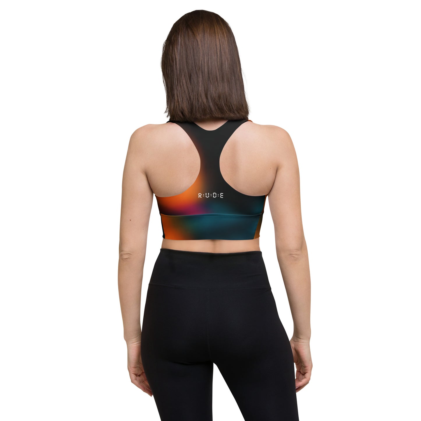 Active Longline sports bra (Solar print) goes perfectly with our Active Leggings with pockets -'Recycled'