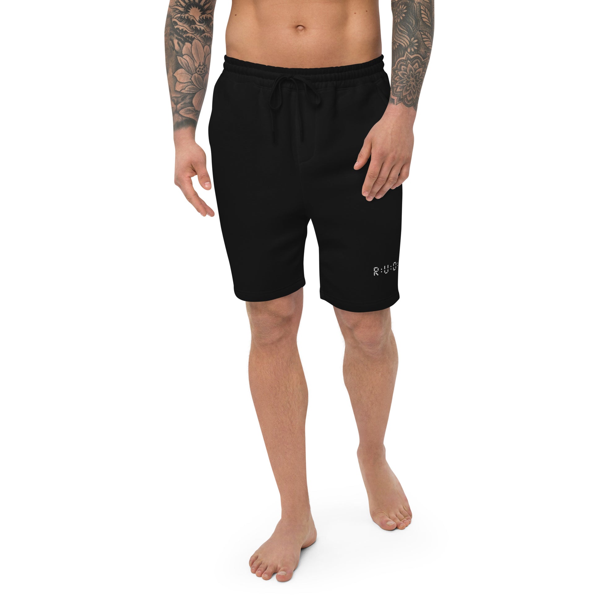 Men's fleece shorts in Black – premium streetwear shorts | Rude Attire