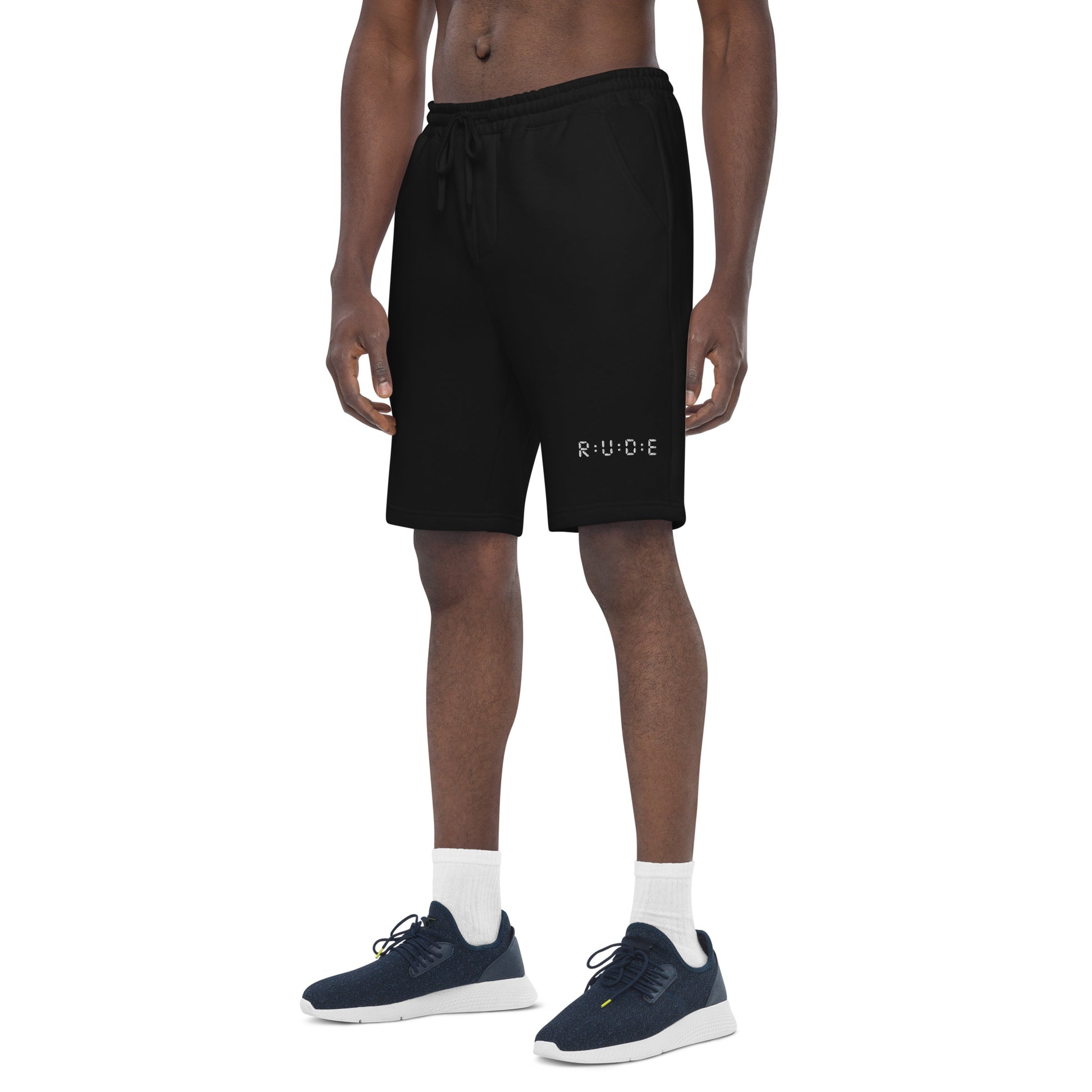 Men's fleece shorts in Black – premium streetwear shorts | Rude Attire