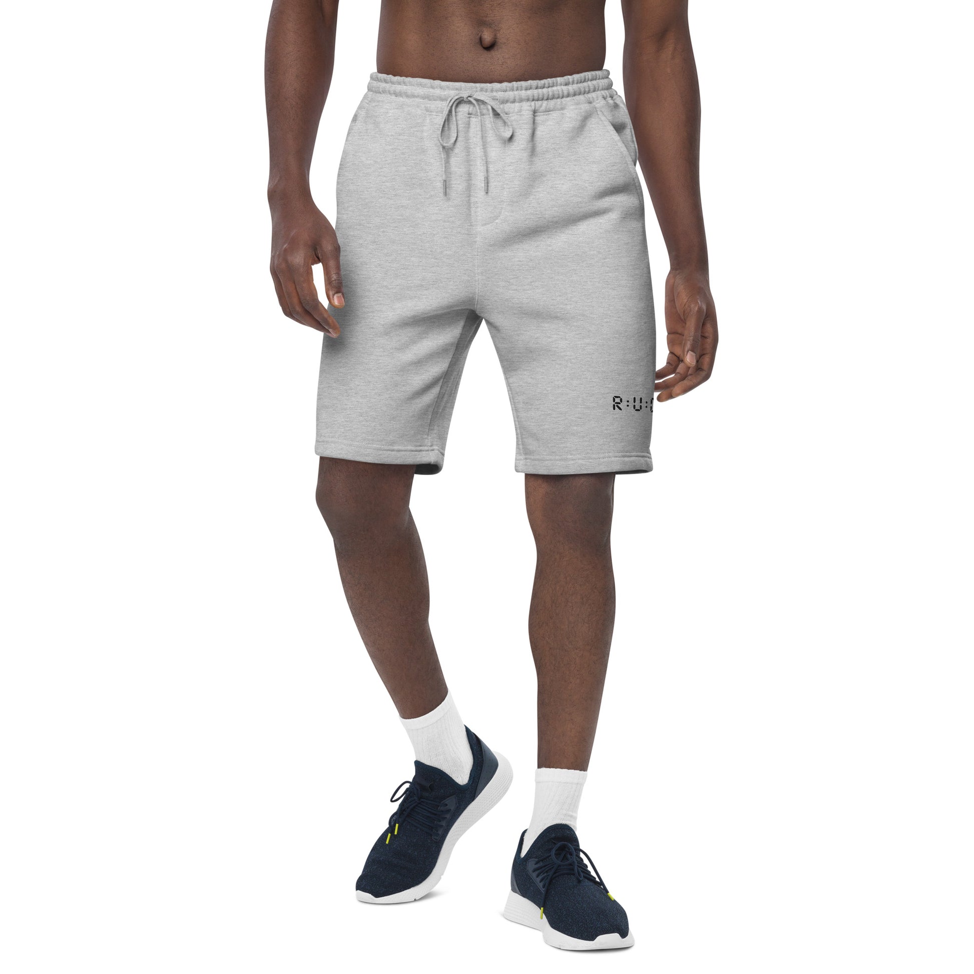 Men's fleece shorts in grey – premium streetwear shorts | Rude Attire