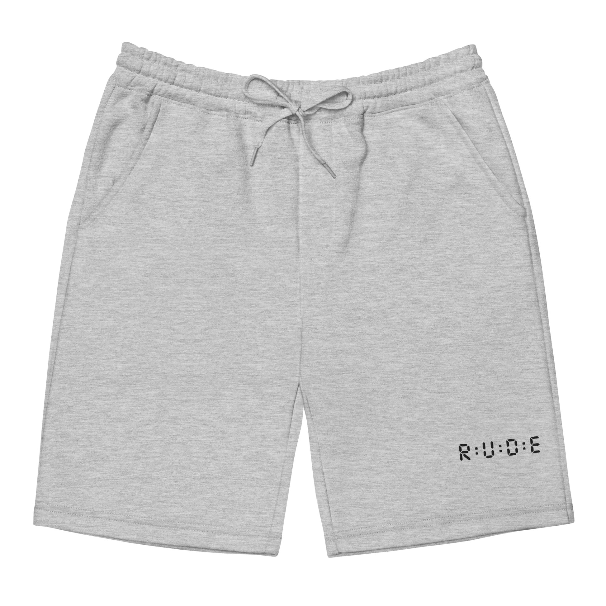 Men's fleece shorts in grey – premium streetwear shorts | Rude Attire