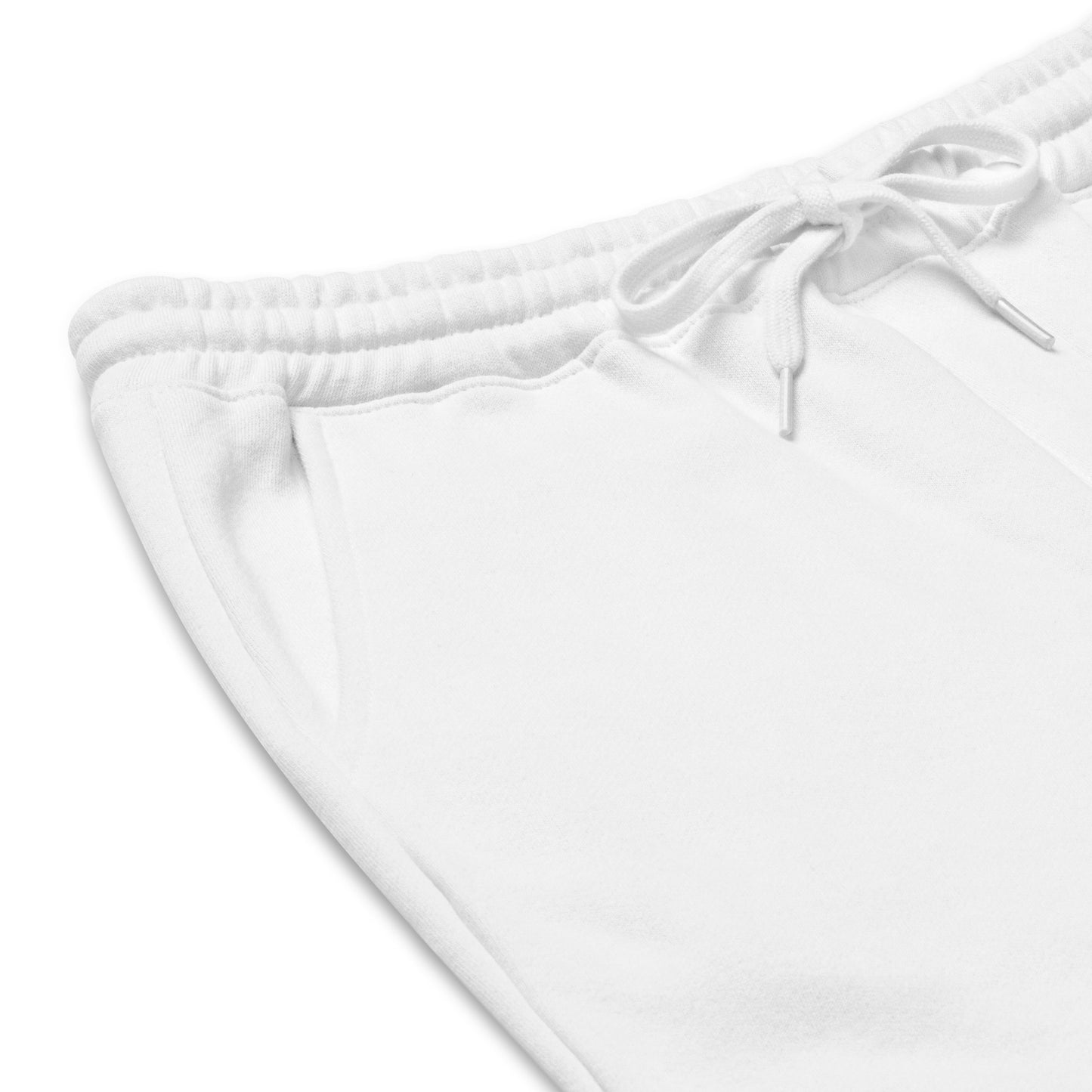 Men's fleece shorts in white – premium streetwear shorts | Rude Attire