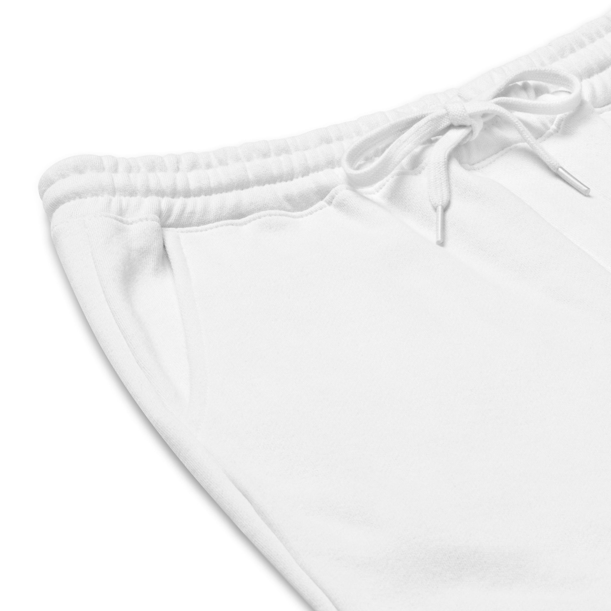 Men's fleece shorts in white – premium streetwear shorts | Rude Attire