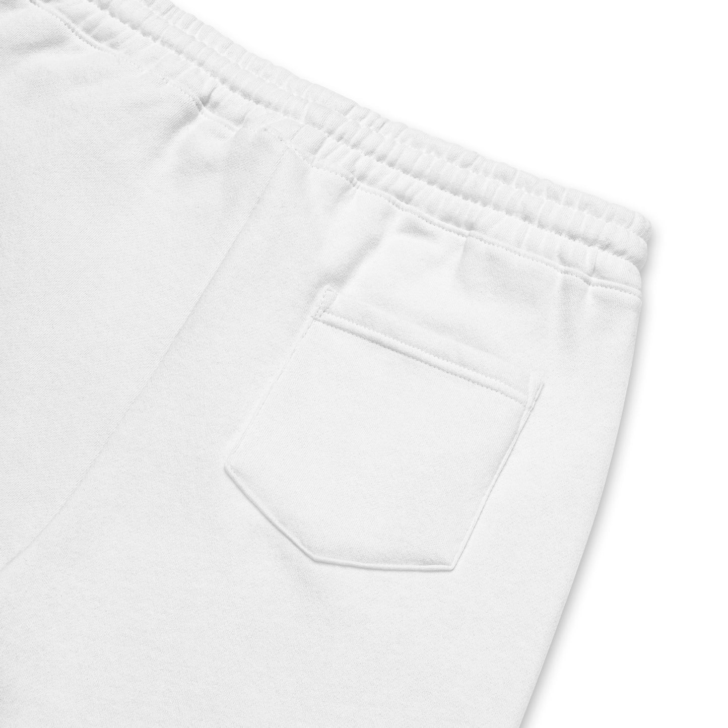 Men's fleece shorts in white – premium streetwear shorts | Rude Attire