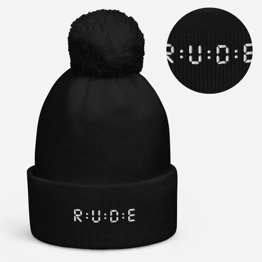 One size, Pom Pom Beanie (with EMBROIDERED logo. Available in 6 colours