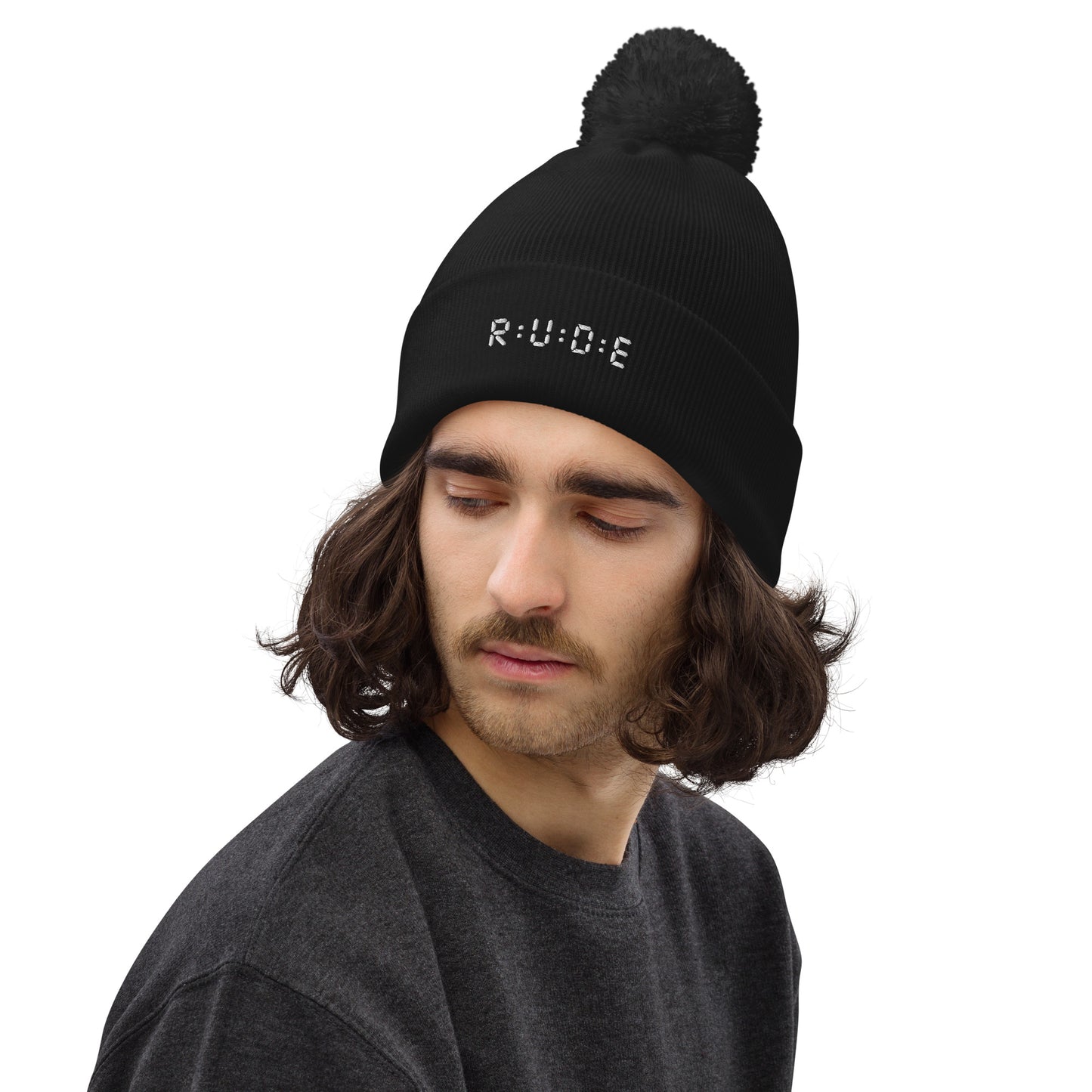 One size, Pom Pom Beanie (with EMBROIDERED logo. Available in 6 colours
