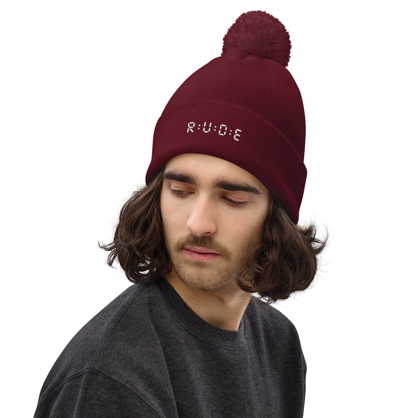 One size, Pom Pom Beanie (with EMBROIDERED logo. Available in 6 colours