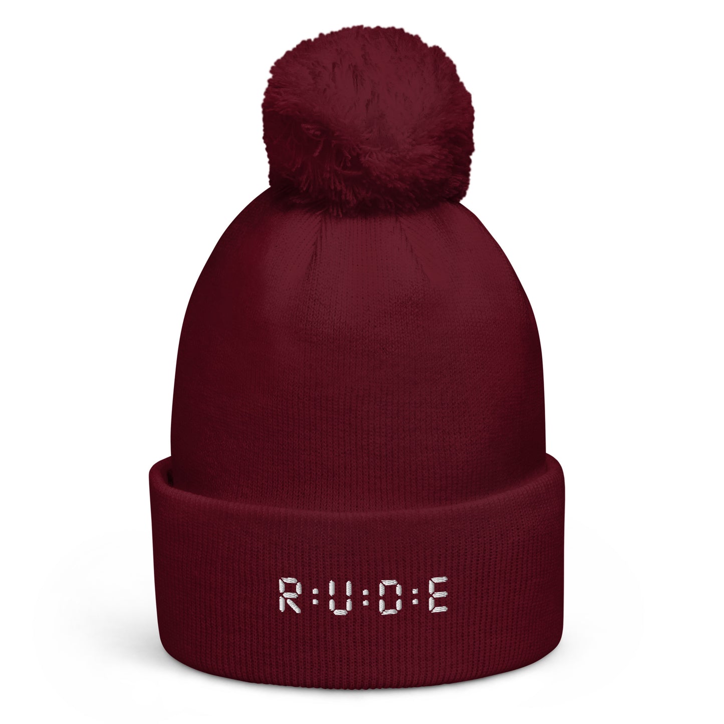 One size, Pom Pom Beanie (with EMBROIDERED logo. Available in 6 colours