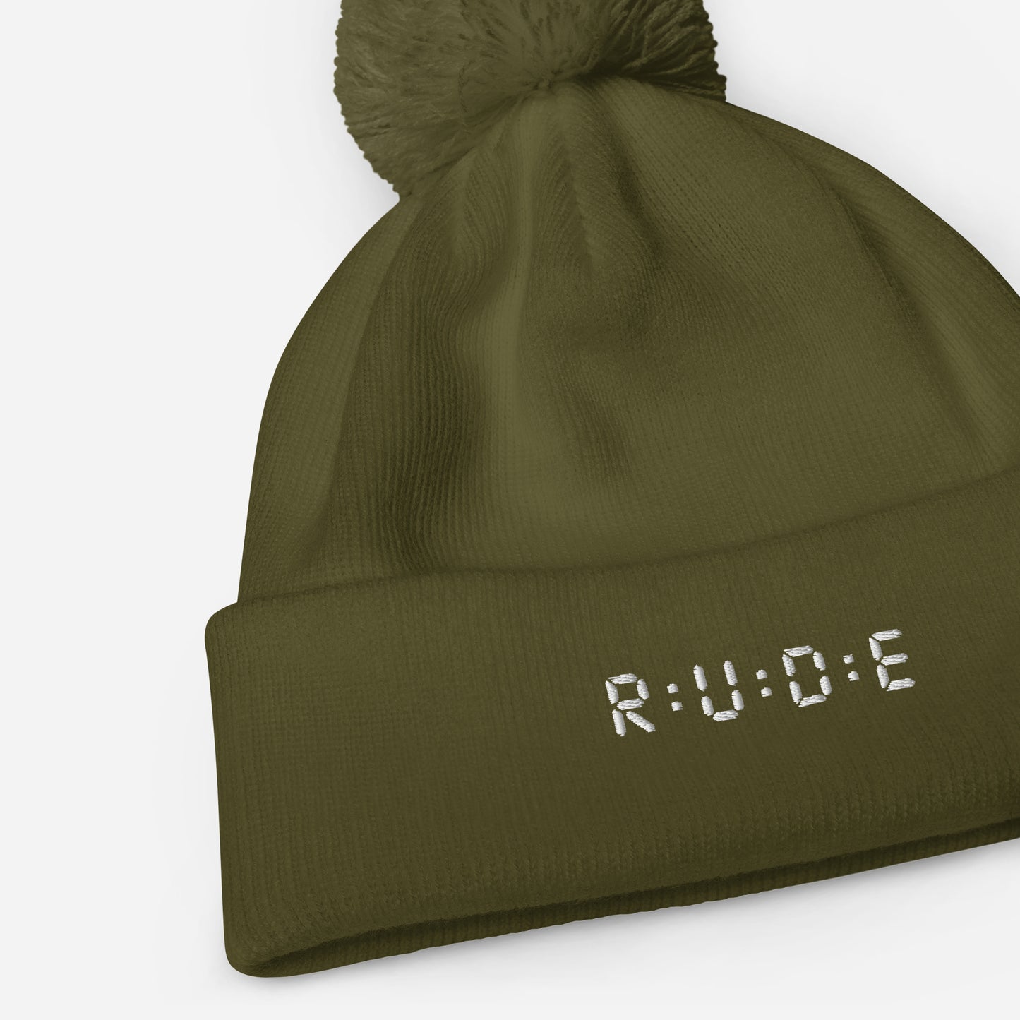 One size, Pom Pom Beanie (with EMBROIDERED logo. Available in 6 colours