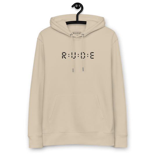 350gsm luxury cosy eco hoodie (with EMBROIDERED Black logo detail to front and printed logo to back). 85% COTTON, available in 3 colours.
