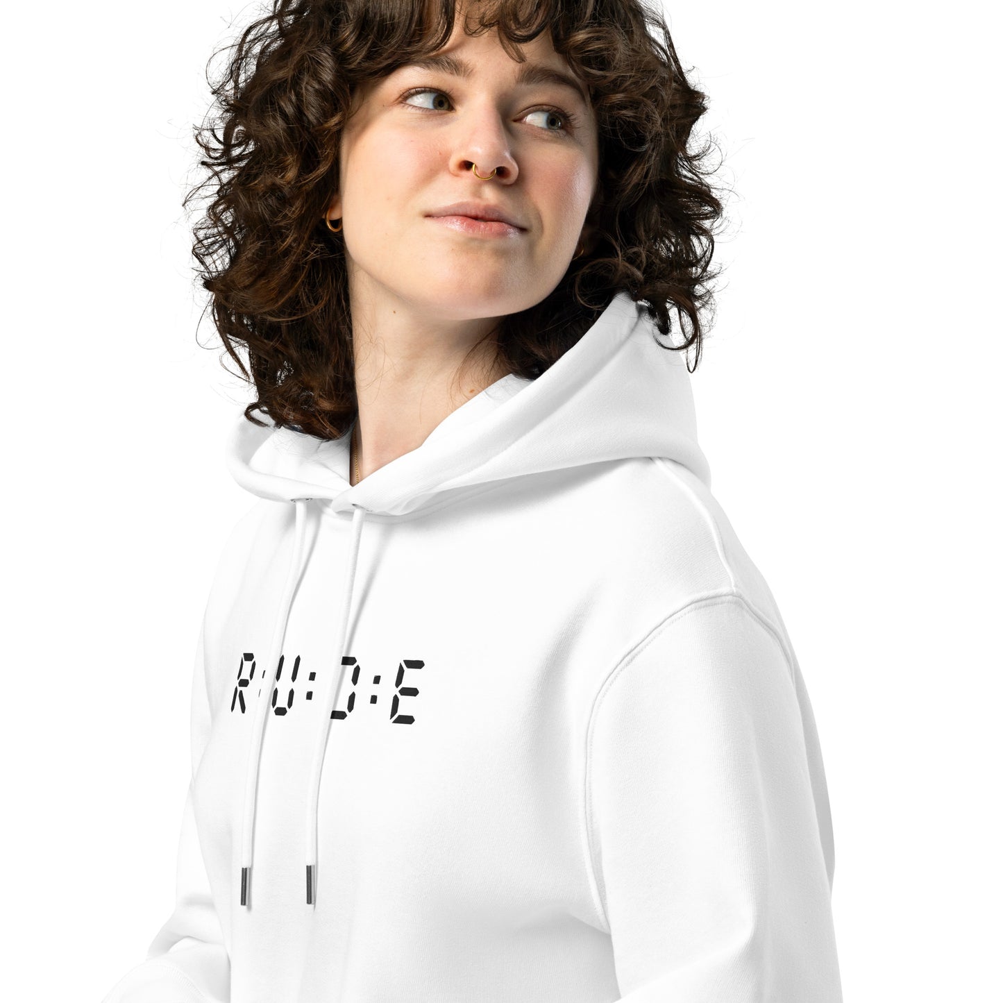 350gsm luxury cosy eco hoodie (with EMBROIDERED Black logo detail to front and printed logo to back). 85% COTTON, available in 3 colours.