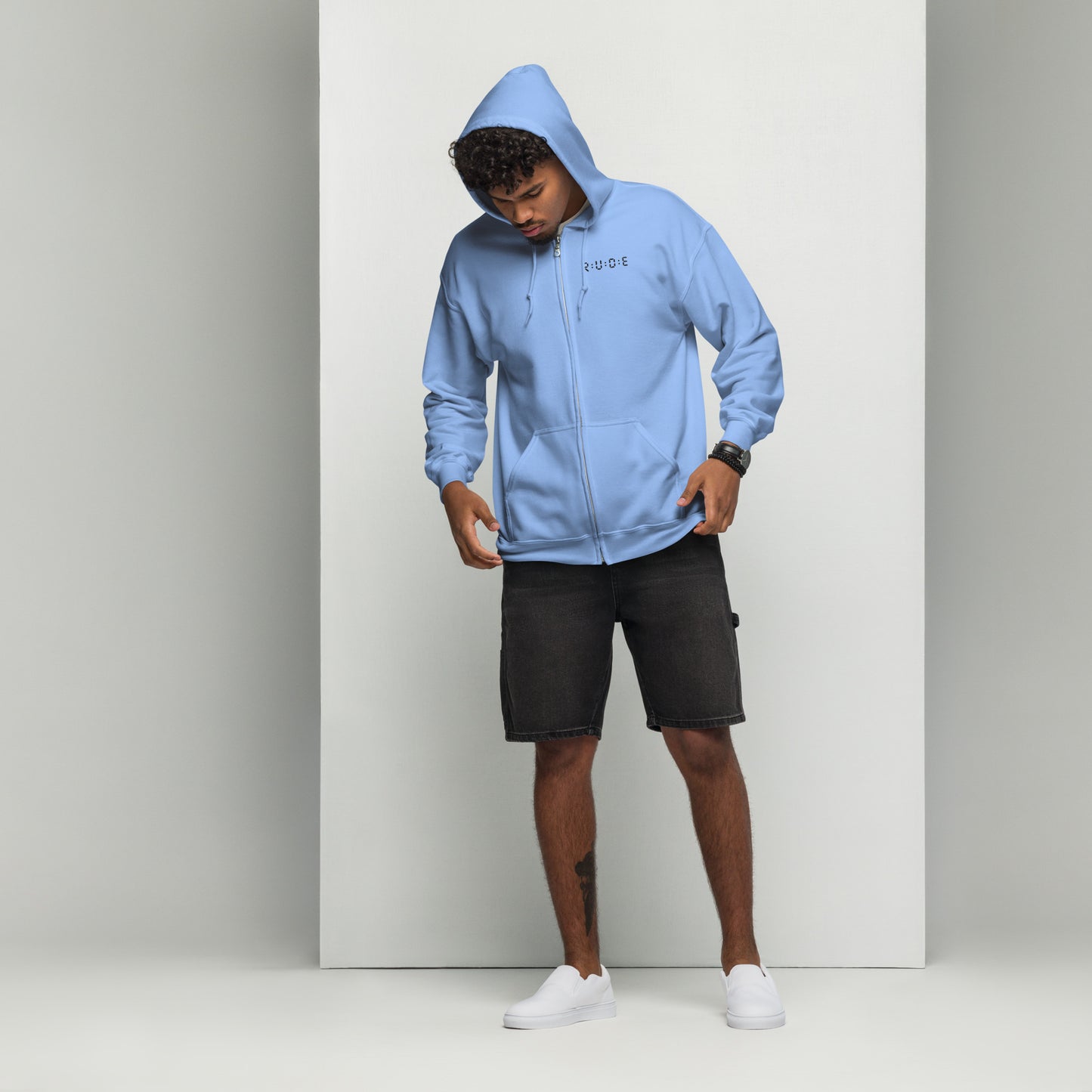 Unisex 271gms blend zip hoodie, (with EMBROIDERED logo detail to front) 50% cotton, 50% polyester, available in 4 colours.