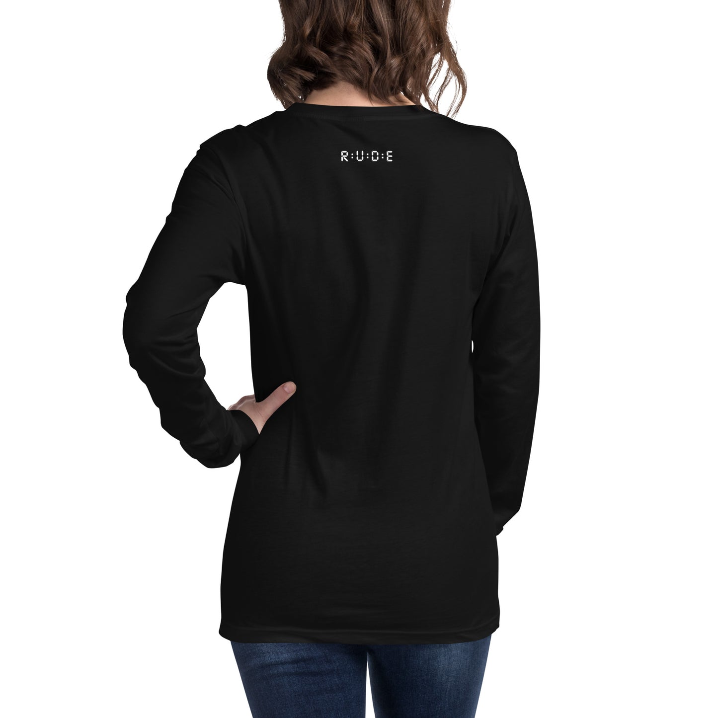 Long Sleeve Tee - 100% ring-spun cotton. in 4 colours with WHITE PRINTED LOGO to FRONT and BACK.