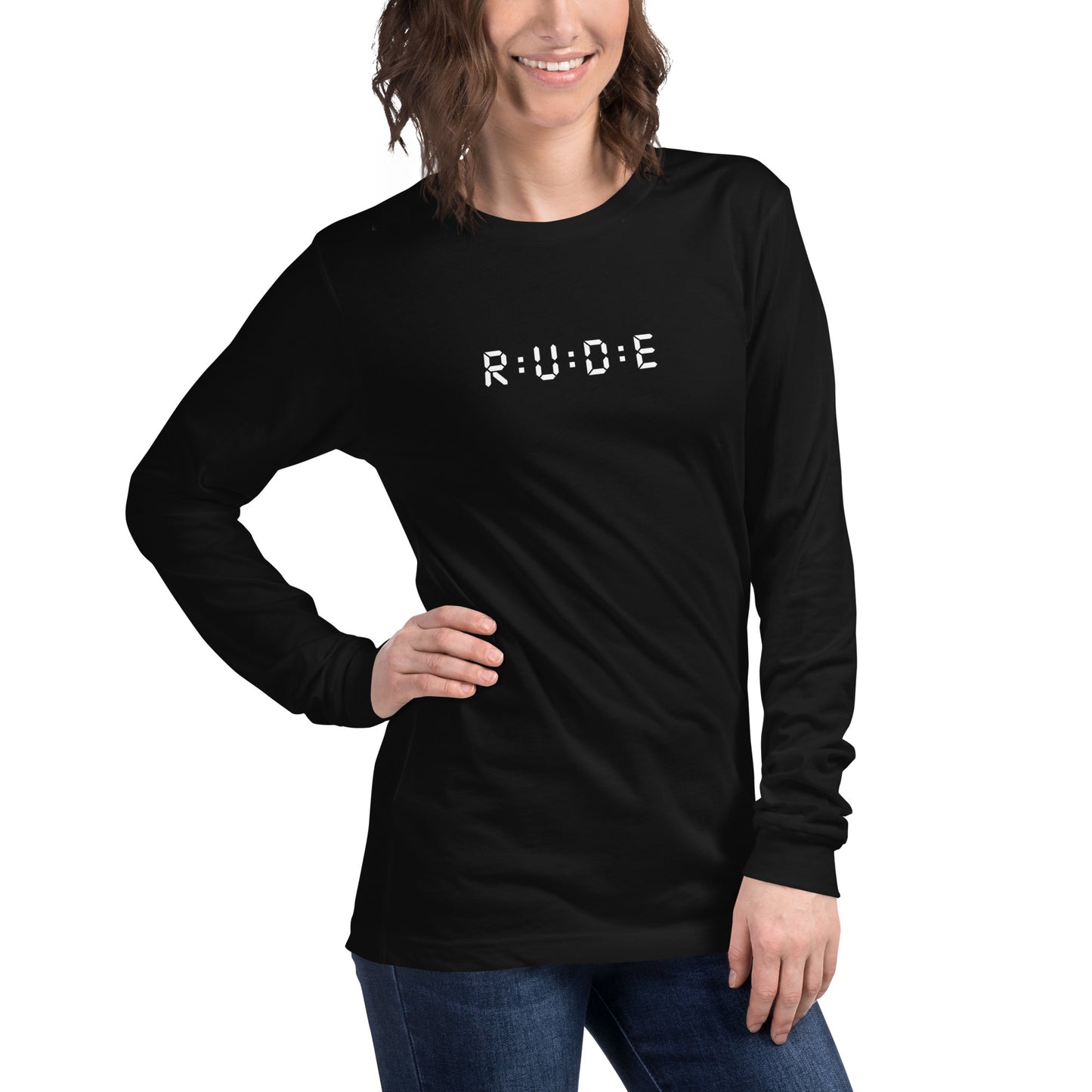 Long Sleeve Tee - 100% ring-spun cotton. in 4 colours with WHITE PRINTED LOGO to FRONT and BACK.