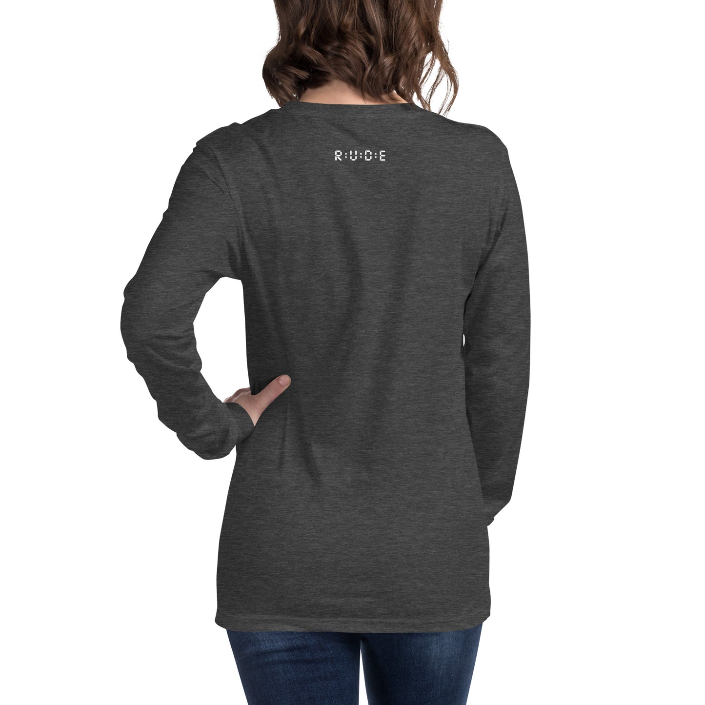 Long Sleeve Tee - 100% ring-spun cotton. in 4 colours with WHITE PRINTED LOGO to FRONT and BACK.