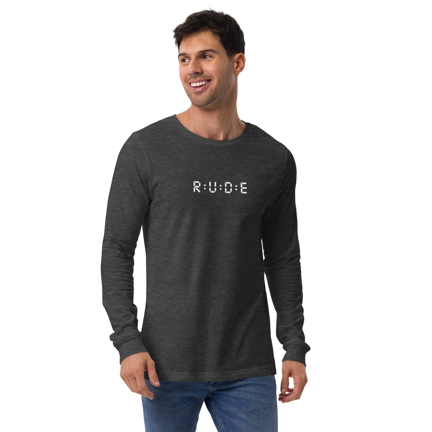 Long Sleeve Tee - 100% ring-spun cotton. in 4 colours with WHITE PRINTED LOGO to FRONT and BACK.