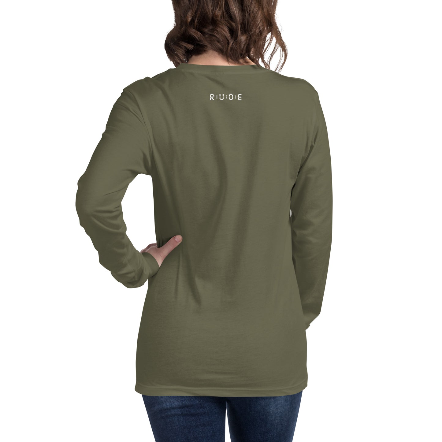 Long Sleeve Tee - 100% ring-spun cotton. in 4 colours with WHITE PRINTED LOGO to FRONT and BACK.
