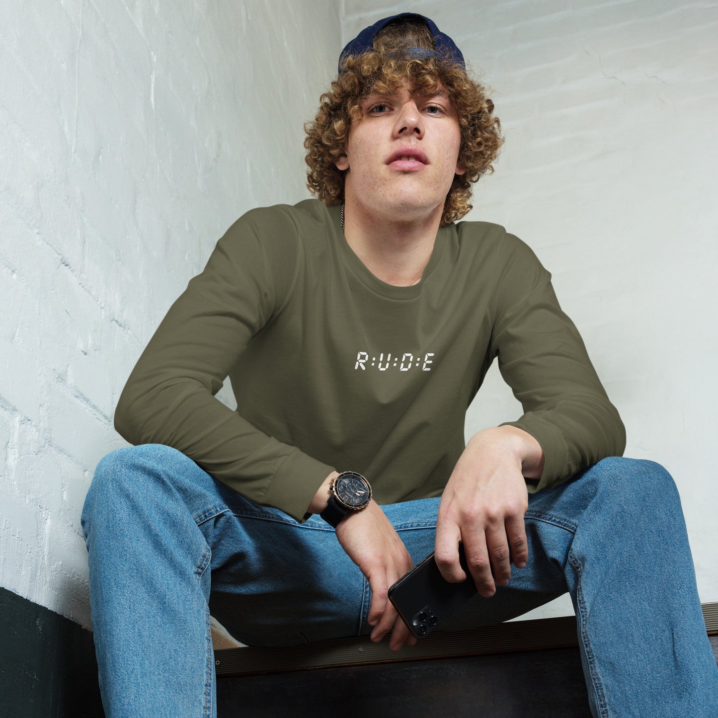 Long Sleeve Tee - 100% ring-spun cotton. in 4 colours with WHITE PRINTED LOGO to FRONT and BACK.