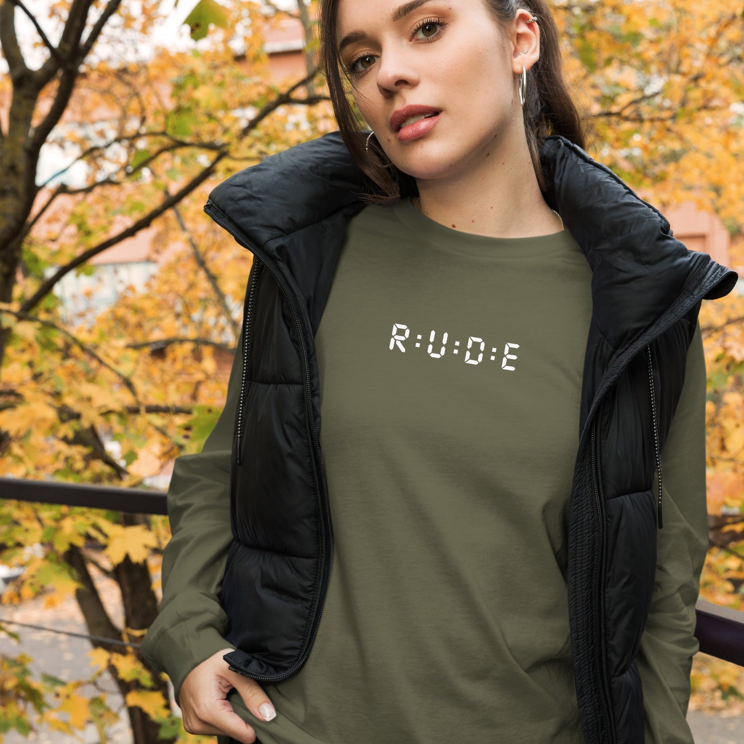 Long Sleeve Tee - 100% ring-spun cotton. in 4 colours with WHITE PRINTED LOGO to FRONT and BACK.