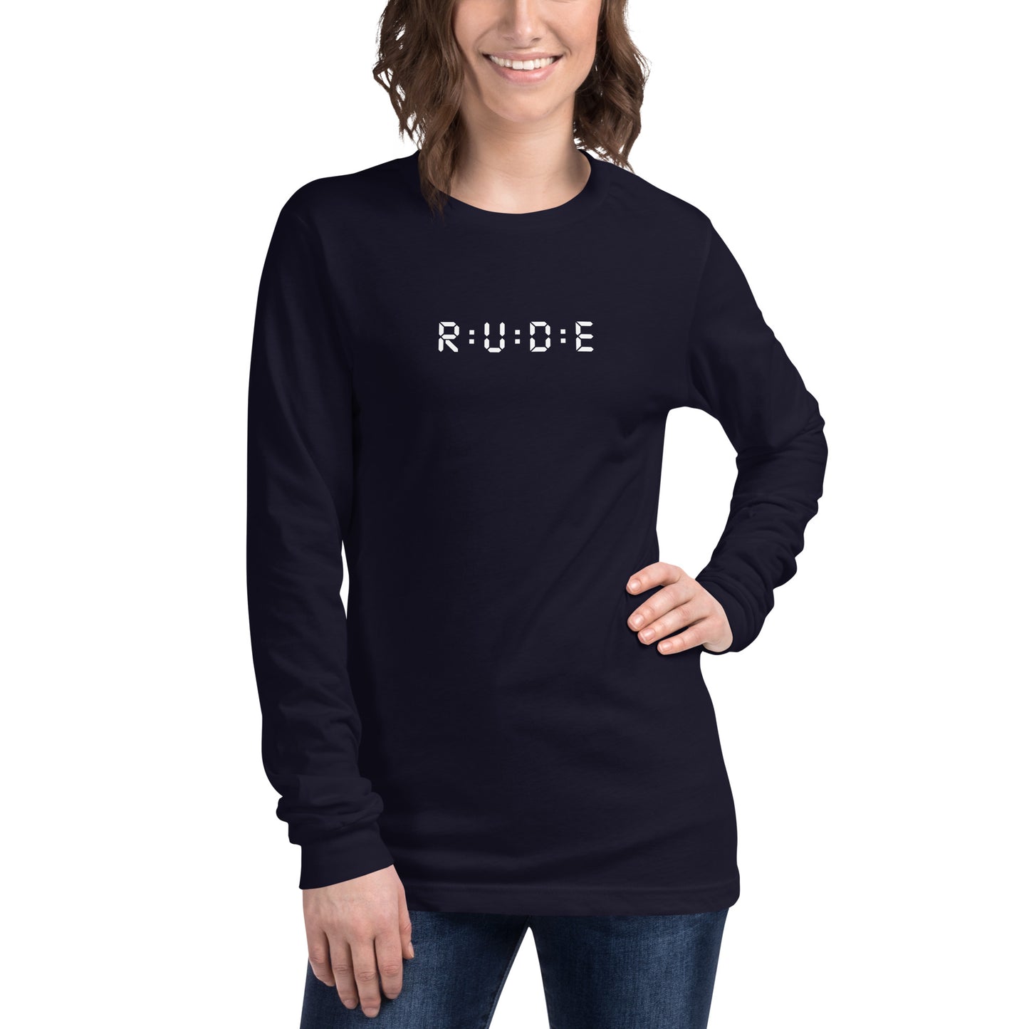 Long Sleeve Tee - 100% ring-spun cotton. in 4 colours with WHITE PRINTED LOGO to FRONT and BACK.
