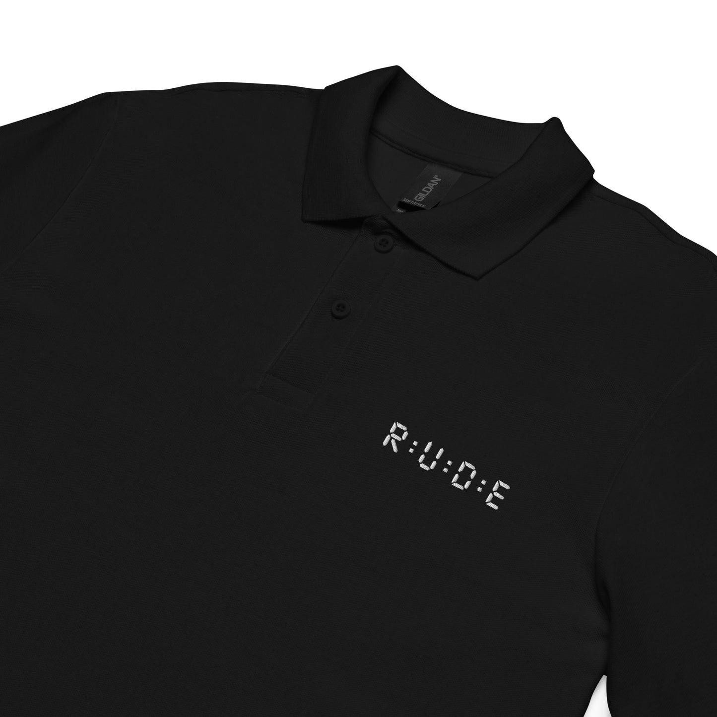 Unisex pique polo shirt in black – premium streetwear polo | Rude Attire
