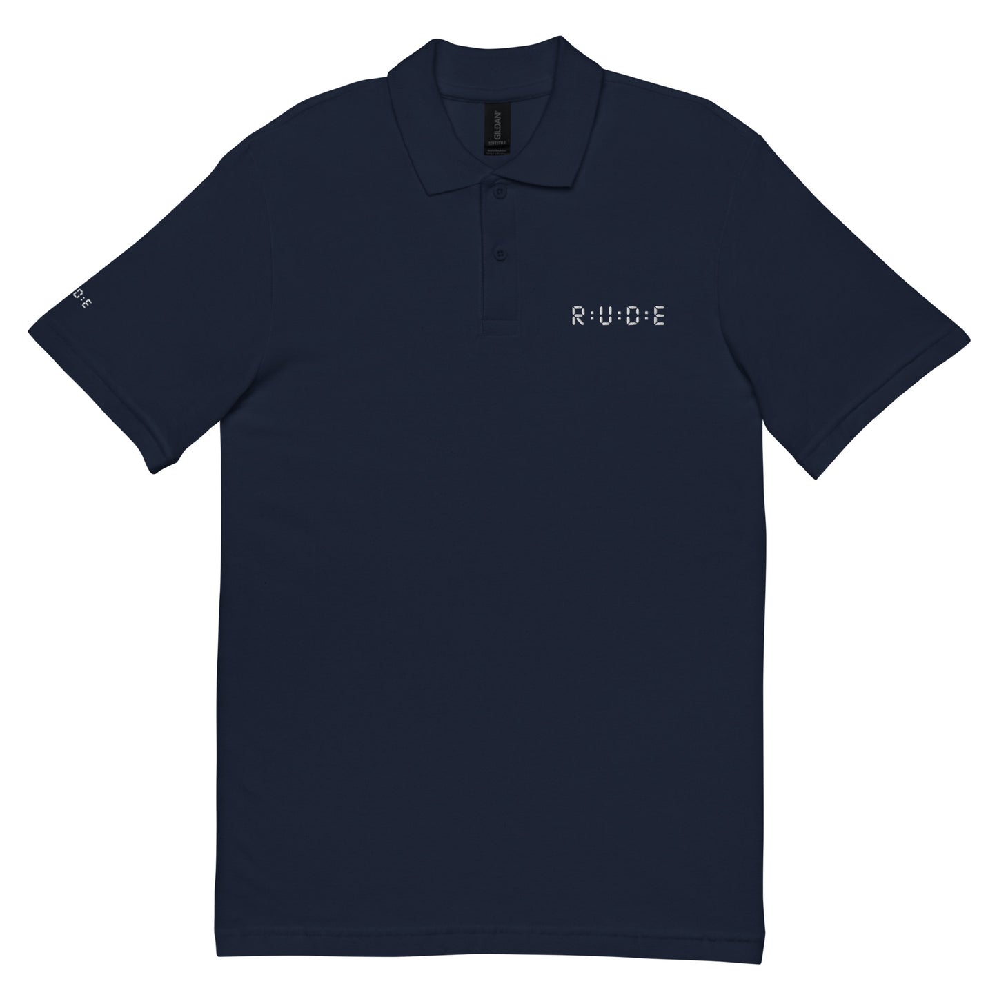 Unisex pique polo shirt in navy – premium streetwear polo | Rude Attire