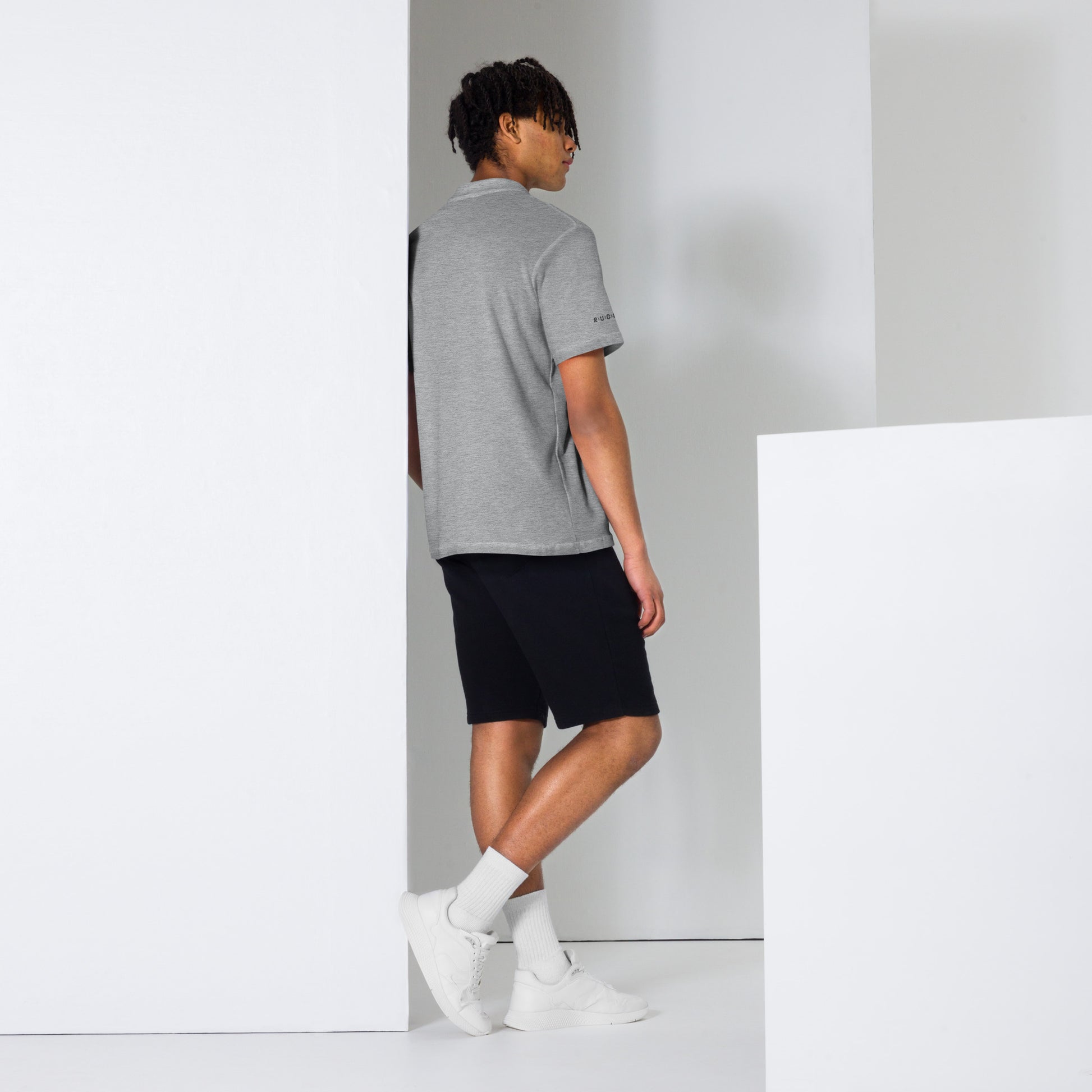 Unisex pique polo shirt in grey – premium streetwear polo | Rude Attire